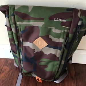 LL Bean camouflage backpack